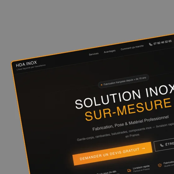 HDA Inox website